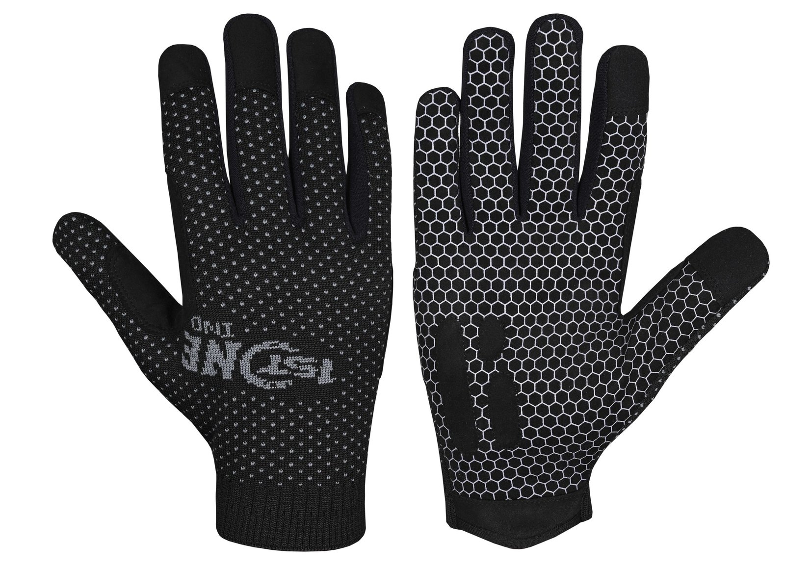 Knitting Cycling Winter Gloves - Insulated Cold Weather Gloves for Maximum Comfort in Black Color