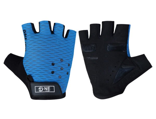 Blue Half-Finger Cycling Gloves – Mesh Design, High Grip & Palm Protection for Sports