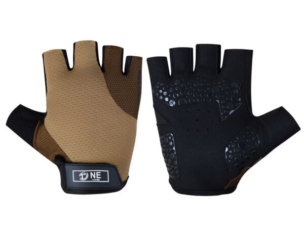 Brown Half-Finger Cycling Gloves – High Grip, Breathable, Lightweight & Durable Sports Gloves
