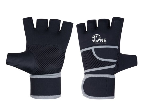 Premium Quality Black Fitness Gloves with White Lining – High Grip & Durable Design for Enhanced Comfort and Support