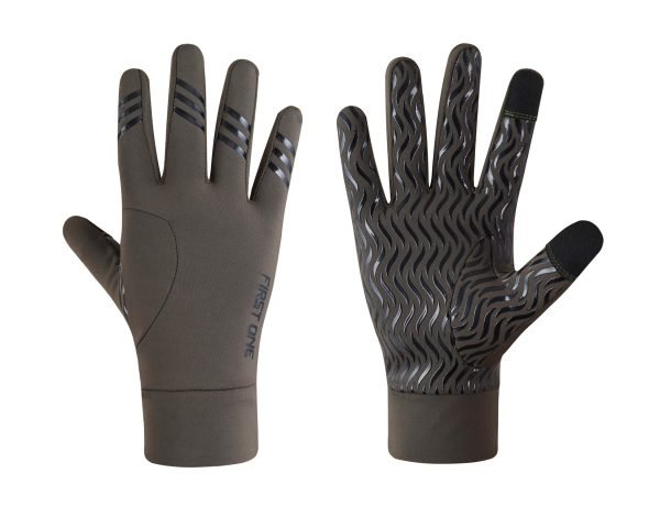 First One Industries Olive Green Running Gloves - Unisex, Premium Insulated & Soft Warm Gloves